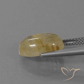 Quarzo rutilo Marrone Dorato Molto Chiaro naturale da 4.57 ct, Ovale, Trasparente
