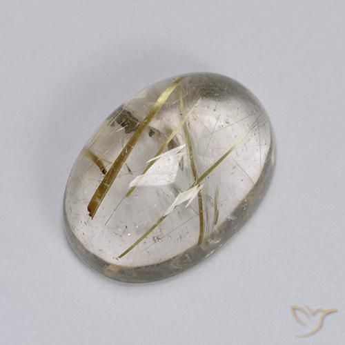 Quarzo rutilo Marrone chiaro naturale da 6.44 ct, Ovale, Trasparente