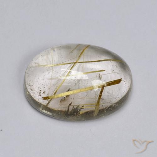 Quarzo rutilo Marrone chiaro naturale da 6.44 ct, Ovale, Trasparente