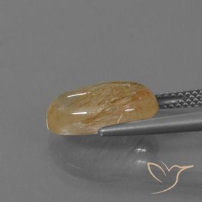 Quarzo rutilo Marrone Molto Chiaro naturale da 4.60 ct, Ovale, Trasparente