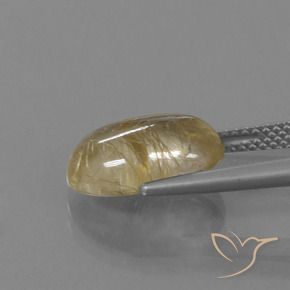 Quarzo rutilo Marrone Dorato Molto Chiaro naturale da 4.36 ct, Ovale, Trasparente