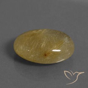 Quarzo rutilo Giallo medio naturale da 16.12 ct, Ovale, Traslucido