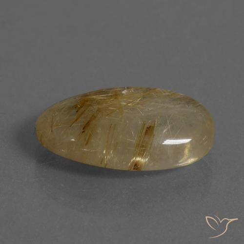 Quarzo rutilo Marrone Dorato Molto Chiaro naturale da 8.23 ct, Ovale, Traslucido