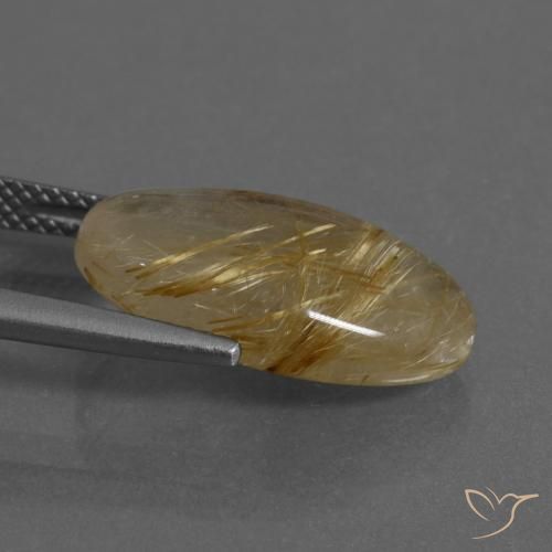Quarzo rutilo Marrone Dorato Molto Chiaro naturale da 8.23 ct, Ovale, Traslucido