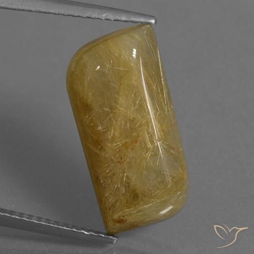 9.81ct Naturale Giallo di Digione Quarzo rutilo, Taglio a fantasia, Opaco