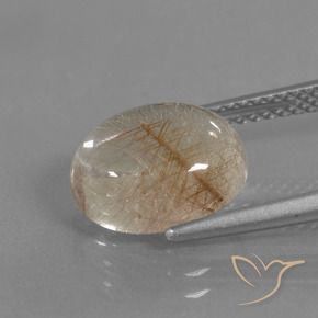 Quarzo rutilo Trasparente e Oro-Bronzo naturale da 3.95 ct, Ovale, Trasparente