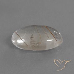 Quarzo rutilo Trasparente con rame naturale da 3.45 ct, Ovale, Trasparente