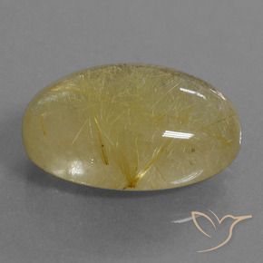 Quarzo rutilo Giallo chiaro naturale da 17.54 ct, Ovale, Trasparente