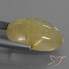 Quarzo rutilo Giallo chiaro naturale da 17.54 ct, Ovale, Trasparente