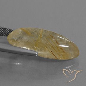 Quarzo rutilo Marrone Dorato Molto Chiaro naturale da 14.68 ct, Taglio marquise, Trasparente