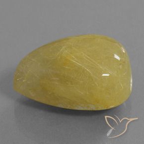 Quarzo rutilo Giallo chiaro naturale da 24.90 ct, Forma a pera, Traslucido
