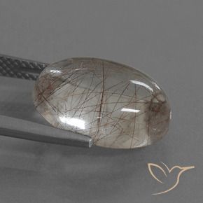 Quarzo rutilo Trasparente con rame naturale da 8.10 ct, Ovale, Trasparente