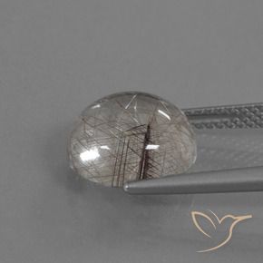 Quarzo rutilo Marrone chiaro naturale da 5.09 ct, Taglio rotondo, Trasparente