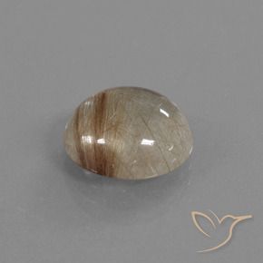 Quarzo rutilo Marrone caldo naturale da 4.31 ct, Rotondo, Trasparente