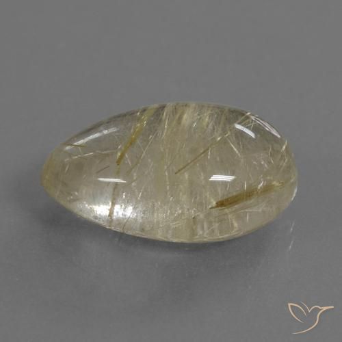 Quarzo rutilo Giallo chiaro naturale da 12.10 ct, Taglio a fantasia, Trasparente