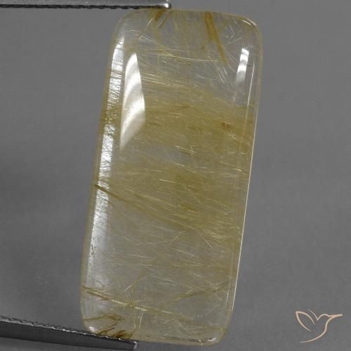 10.78ct Naturale Giallo chiaro Quarzo rutilo, Cuscino, Trasparente