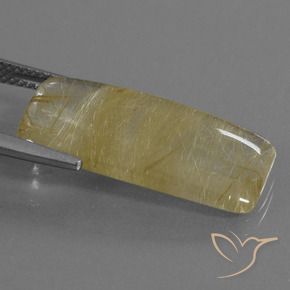 Quarzo rutilo Giallo chiaro naturale da 10.78 ct, Cuscino, Trasparente