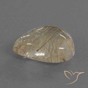 Quarzo rutilo Marrone chiaro naturale da 10.54 ct, Forma a pera, Trasparente