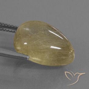Quarzo rutilo Giallo Digione chiaro naturale da 14.00 ct, Taglio a fantasia, Trasparente