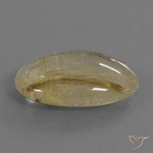 Quarzo rutilo Giallo di Digione naturale da 10.01 ct, Ovale, Trasparente