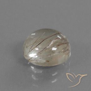 Quarzo rutilo Marrone chiaro naturale da 3.14 ct, Rotondo, Trasparente