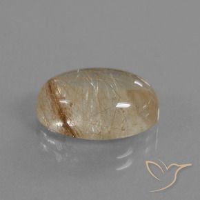 Quarzo rutilo Marrone caldo naturale da 6.48 ct, Ovale, Trasparente