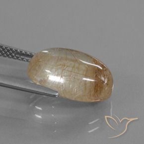Quarzo rutilo Marrone caldo naturale da 6.48 ct, Ovale, Trasparente