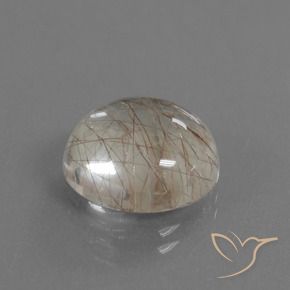 Quarzo rutilo Marrone Molto Chiaro naturale da 6.66 ct, Rotondo, Trasparente