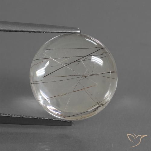 6.17ct Naturale Trasparente con rame Quarzo rutilo, Rotondo, Trasparente