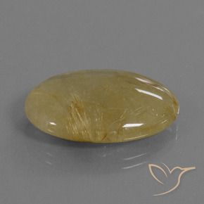 Quarzo rutilo Giallo dorato naturale da 17.69 ct, Ovale, Traslucido