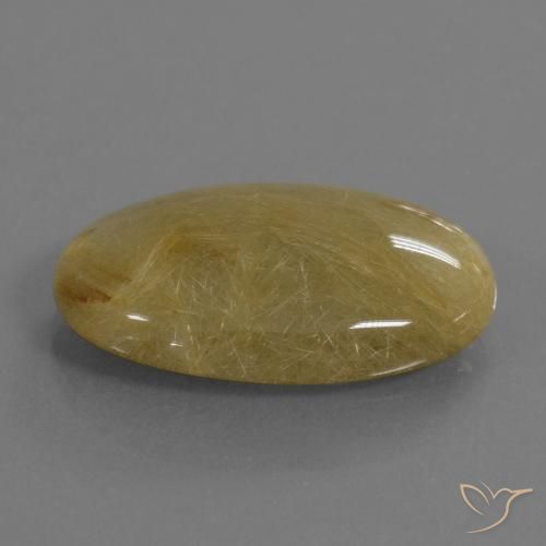 Quarzo rutilo Giallo di Digione naturale da 19.01 ct, Ovale, Traslucido
