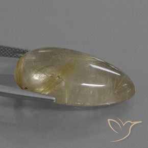 Quarzo rutilo Giallo chiaro naturale da 21.47 ct, Forma a pera, Trasparente