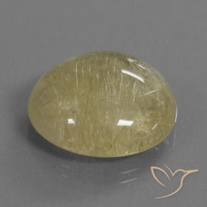 Quarzo rutilo Giallo chiaro naturale da 30.09 ct, Rotondo, Trasparente