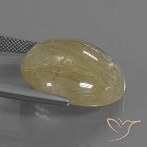 Quarzo rutilo Giallo chiaro naturale da 30.09 ct, Rotondo, Trasparente