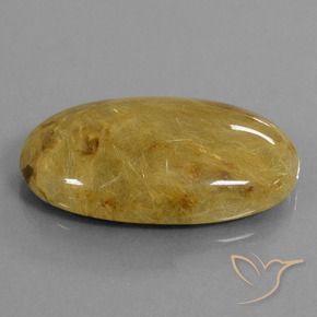 Quarzo rutilo Giallo terroso naturale da 52.73 ct, Ovale, Traslucido