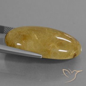 Quarzo rutilo Giallo terroso naturale da 52.73 ct, Ovale, Traslucido