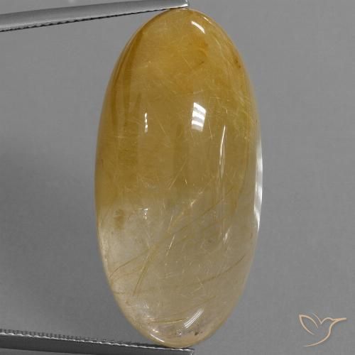 56.10ct Naturale Oro medio Quarzo rutilo, Ovale, Traslucido