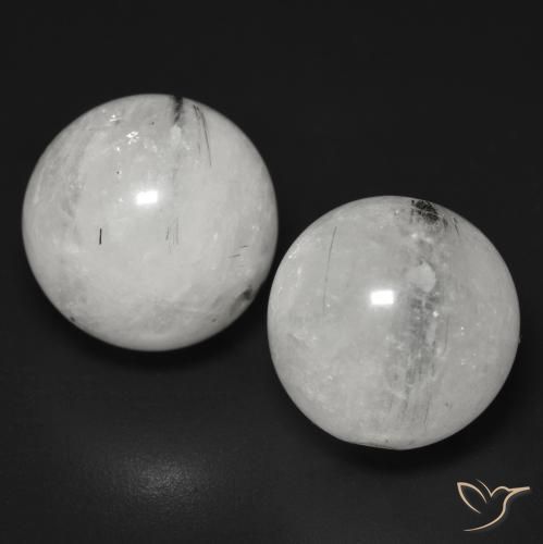 Gemme di Quarzo rutilo Cancella con il nero naturale da 27.41 ct, Sfera, Traslucido