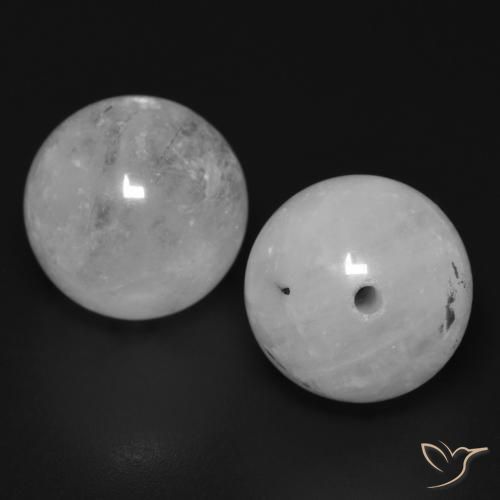 25.19ctw Naturale Bianco grigio Quarzo rutilo, Sfera, Traslucido