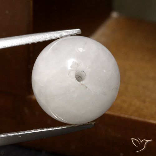 12.72ct Naturale Bianco grigio Quarzo rutilo, Sfera, Traslucido