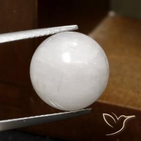 Quarzo rutilo Bianco grigio naturale da 12.72 ct, Sfera, Traslucido