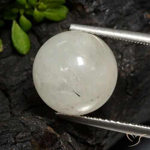 11.38ct Naturale Cancella con il nero Quarzo rutilo, Sfera, Traslucido