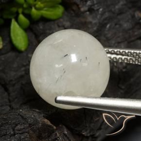 Quarzo rutilo Cancella con il nero naturale da 11.38 ct, Sfera, Traslucido