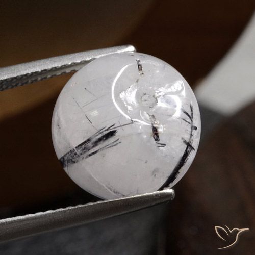13.08ct Naturale Cancella con il nero Quarzo rutilo, Sfera, Traslucido