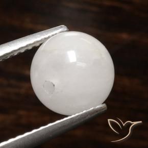 Quarzo rutilo Bianco grigio naturale da 4.05 ct, Sfera, Traslucido