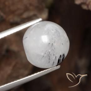 Quarzo rutilo Cancella con il nero naturale da 12.16 ct, Sfera, Traslucido