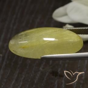 Quarzo rutilo Giallo medio naturale da 18.94 ct, Ovale, Traslucido