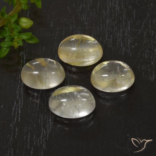 5.54ctw Naturale Giallo Toscana Quarzo rutilo, Ovale, Trasparente