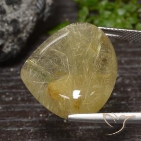 Quarzo rutilo Giallo medio naturale da 32.98 ct, Forma a pera, Trasparente