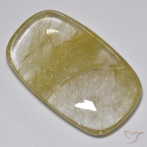 Quarzo rutilo Giallo terroso naturale da 74.88 ct, Cuscino, Traslucido